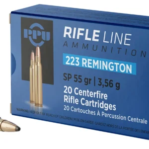 PPU PP223S Standard Rifle 223Rem 55gr Soft Point 20 Per Box/50 Case