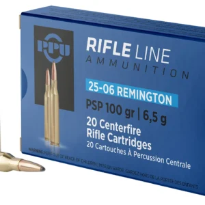 PPU PP2506P Standard Rifle 25-06Rem 100gr Pointed Soft Point 20 Per Box/10 Case