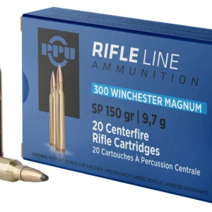 PPU PP3001 Standard Rifle 300WinMag 150gr Soft Point 20 Per Box/10 Case