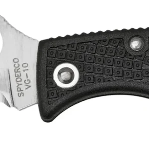 Spyderco LBKS3 Ladybug 3 1.94" Folding Modified Clip Point Serrated VG-10 SS Blade Black FRN Handle