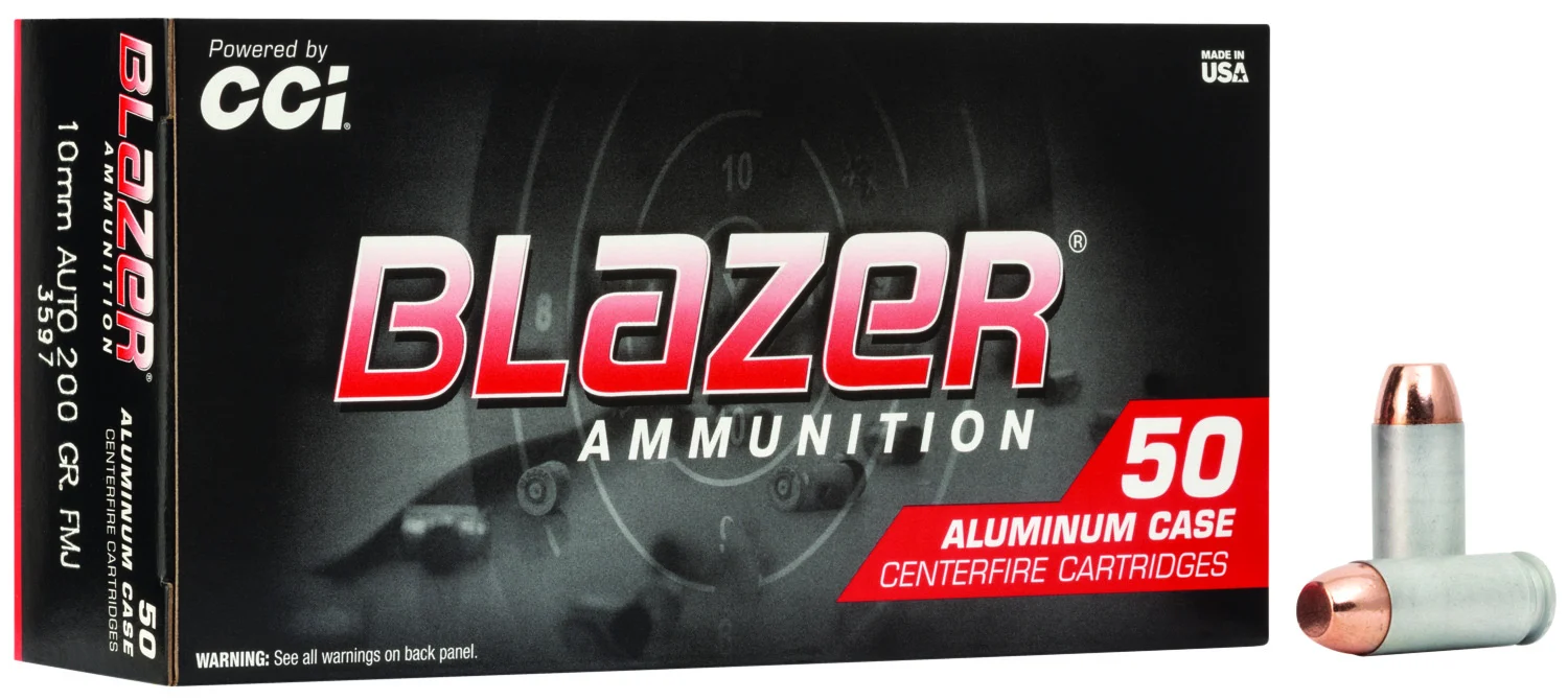 CCI 3597 Blazer Handgun 10mmAuto 200gr Total Metal Jacket 50 Per Box/20 Case