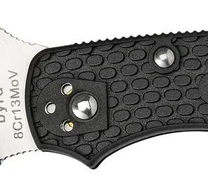 Spyderco BY04PSBK2 Byrd Meadowlark 2 Lightweight 2.87" Folding Drop Point Part Serrated 8Cr13MoV SS Blade Black Textured FRN Handle Includes Pocket Clip