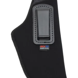 GrovTec US Inc GTHL14115R Inside The Pants IWB Size 15 Black Suede Belt Clip Fits Large Semi-Auto 3-4" Barrel Right Hand