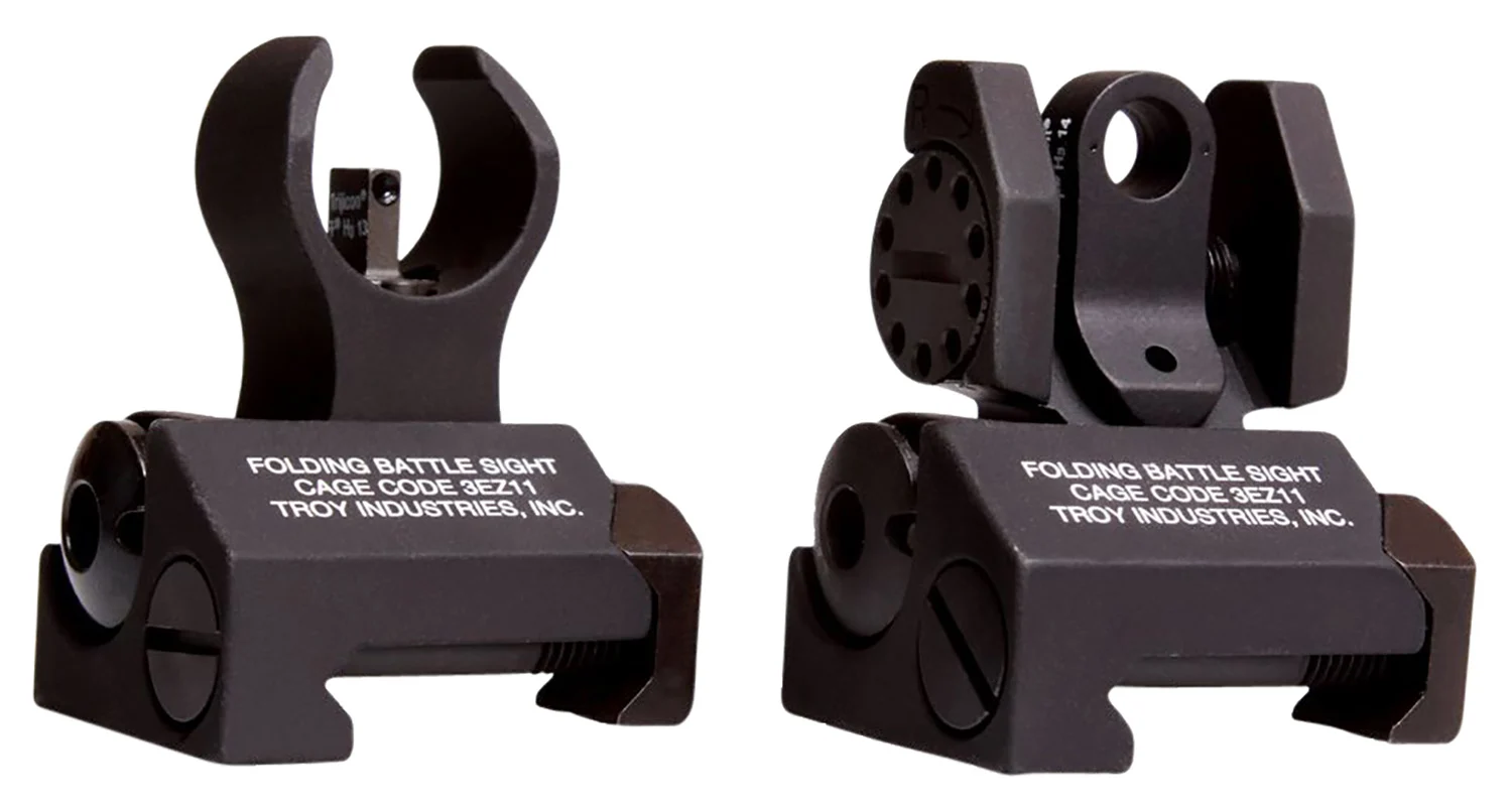 Troy Ind SSIGIARSMBT00 Micro BattleSight Set HK Front & Round Rear Black
