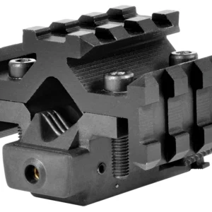 NcStar ATRLS Tri-Rail Universal Barrel Mount  Black Anodized Red Laser