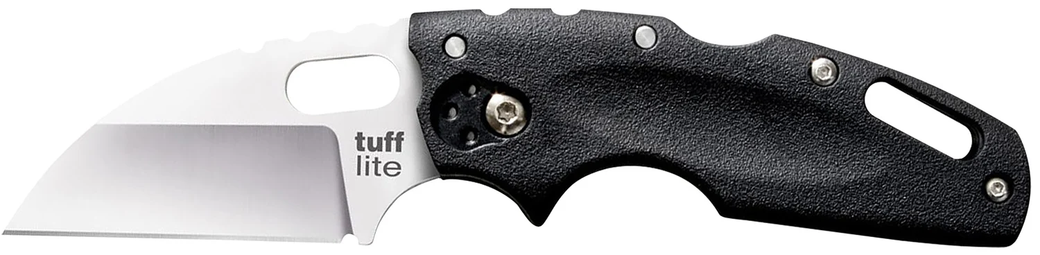 Cold Steel 20LT Tuff Lite 2.50" Folding Plain Sheepsfoot Japanese AUS-8A SS Blade/Black Griv-Ex Handle