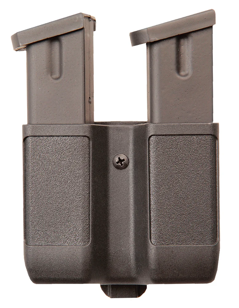 Blackhawk 410610PBK Double Mag Case Black Polymer Belt Clip Compatible w/ Double Stack 9mm/10mm/40/45/357