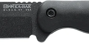 Ka-Bar BK16 Becker 4.38" Fixed Drop Point Plain Black 1095 Cro-Van Blade, Black Ultramid Handle, Includes Sheath