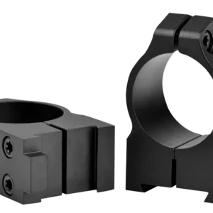 Warne 1BM Maxima  Matte Black Steel 1" Tube Medium Vertical Split Dovetail, 0 MOA Fits CZ 550