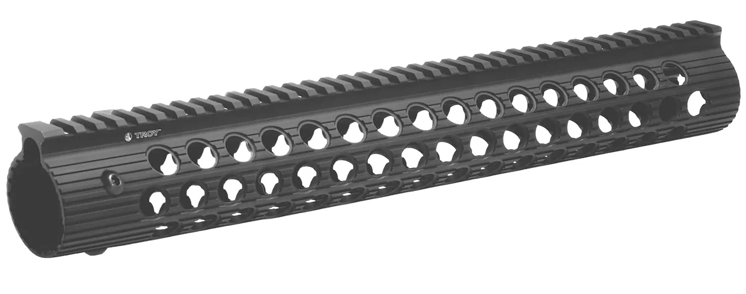 Troy Ind STRXAL115BT01 Alpha Rail Black Anodized Aluminum AR-15/M16 15" Long