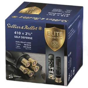 Sellier & Bellot SB410SDA Self Defense  410Gauge 2.50" 15 Pellets 1/2oz 000Buck Shot 25 Box/20 Case
