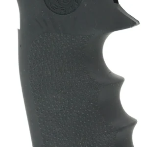 Hogue 47000 Monogrip Finger Grooves Black Rubber with Finger Grooves for Colt King Cobra, Anaconda