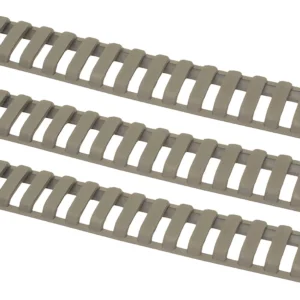 Ergo 1373DE Low-Pro Ladder Rail Covers Rifle 18 Slot Dark Earth Rubber 3 Pack