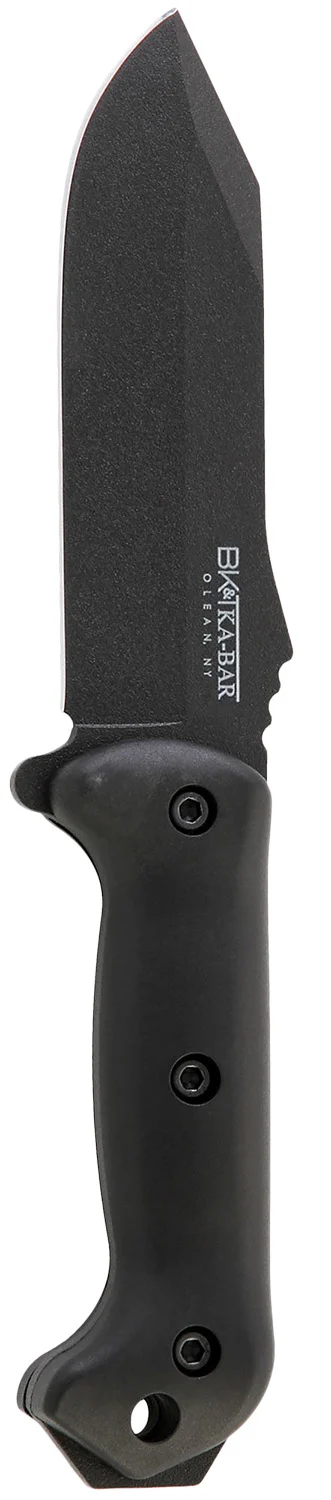 Ka-Bar BK10 Becker Crewman 5.50" Fixed Clip Point Plain Black 1095 Cro-Van Blade, Black Ultramid Handle, Includes Sheath