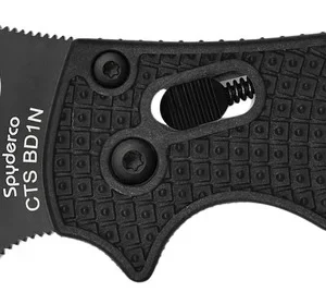 Spyderco C101PBBK2 Manix 2 Lightweight 3.37" Folding Drop Point Plain Black DLC BD1 Steel Blade Black FRCP Handle Includes Pocket Clip
