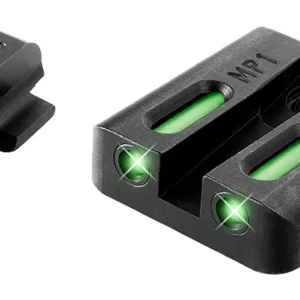 TruGlo TG13MP1A TFX  Black | Green Tritium & Fiber Optic White Outline Front Sight Green Tritium & Fiber Optic Rear Sight
