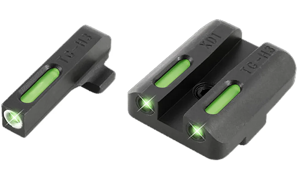 TruGlo TG13XD1A TFX Black | Green Tritium & Fiber Optic White Outline Front Sight Green Tritium & Fiber Optic Rear Sight