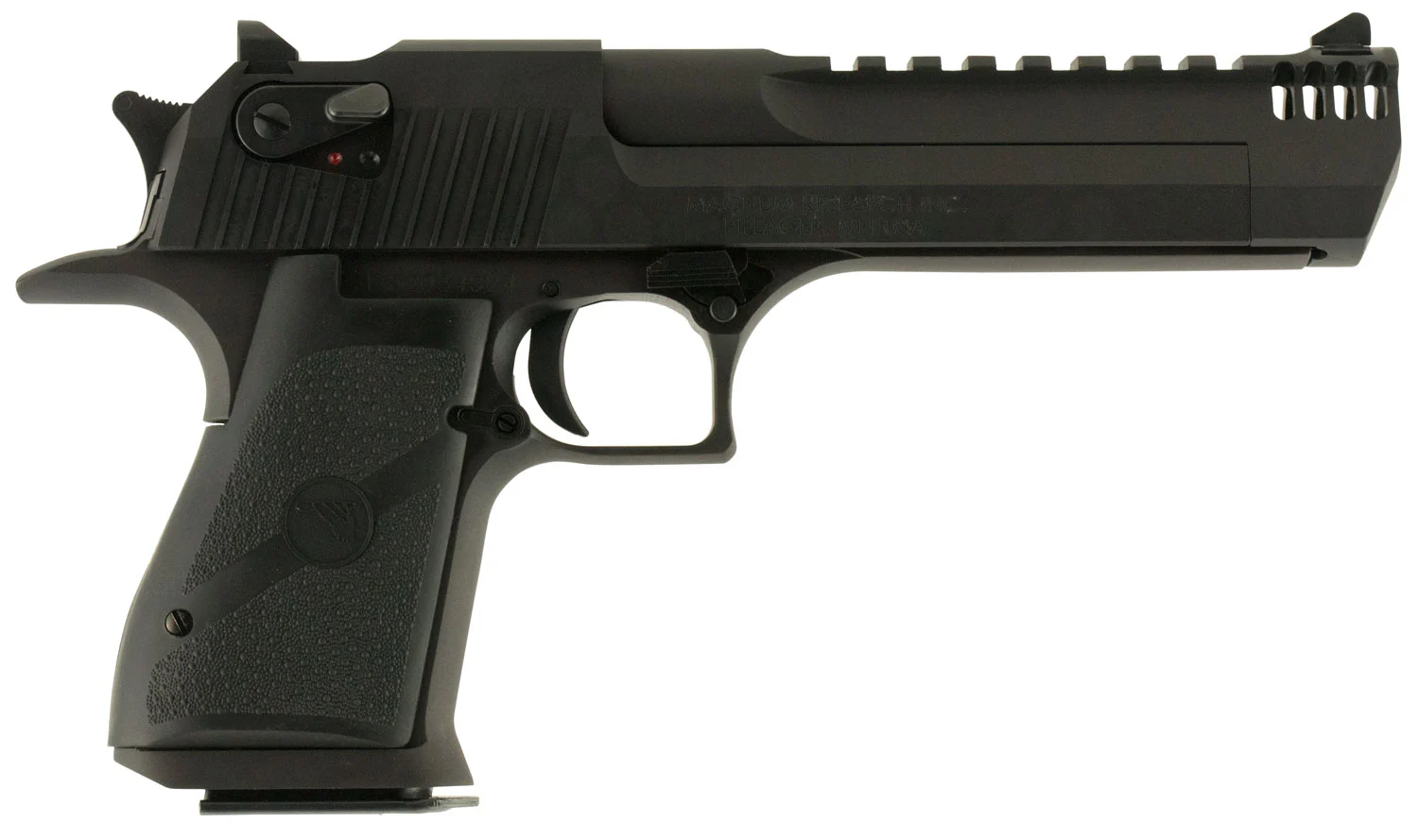 Magnum Research DE44IMB Desert Eagle Mark XIX 44 Rem Mag 6" with Muzzle Brake 8+1 Matte Black Carbon Steel Frame & Slide Black Rubber Grip
