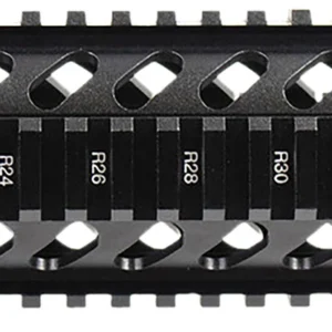 Aim Sports MT061 AR Handguard  10" Mid-Length Style Made of Aluminum with Black Anodized Finish & Quad Rail
