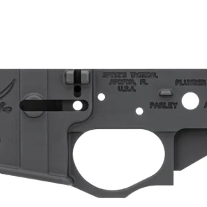 Spikes STLS016 Calico Jack Stripped Lower Receiver Multi-Caliber 7075-T6 Aluminum Black Anodized for AR-15