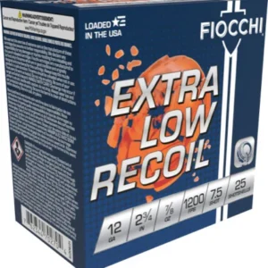 FIOCCHI LOW RECOIL 12GA 2.75" - 7/8OZ #7.5 1200FPS 250RD CASE