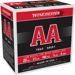 WINCHESTER AA 20GA 2.75" 7/8OX - #8 890FPS 250RD CASE LOT