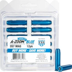 A-ZOOM METAL SNAP CAP BLUE - .357 MAGNUM 12-PACK