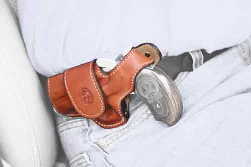 BOND ARMS DRIVING HOLSTER LH - THUMBSNAP LEATHER TAN