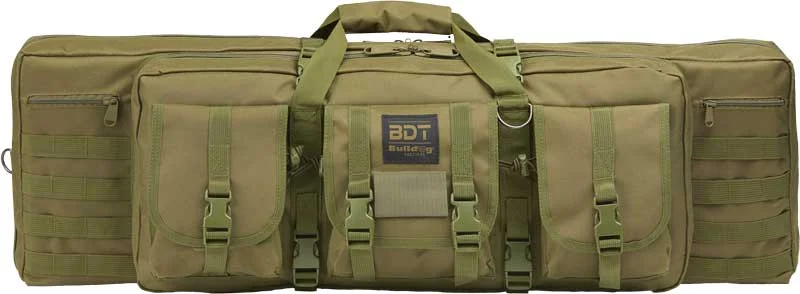 BULLDOG 43" SINGLE TACTICAL CS - 3 LARGE ACCESSORY POCKETS GRN