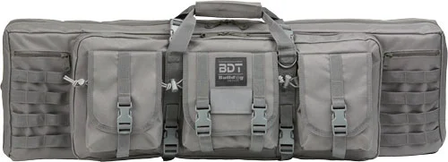 BULLDOG 43" 2 GUN TACTICAL CSE - 3 LARGE ACCESSORY POCKETS GREY