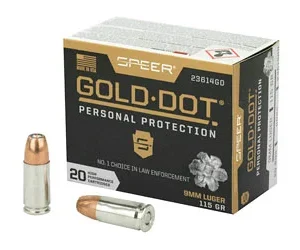 SPR GOLD DOT 9MM 115GR HP 20/200