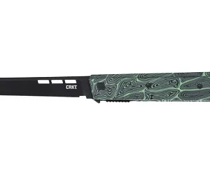 CRKT ZEPHYR 3.22" PLAIN EDGE GRN/WHT