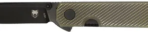COBRATEC BLACKJACK FOLDER 3" - G-10 BLACK TITANIUM BRZ SCALE