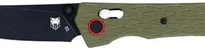 COBRATEC LEGACY BAR LOCK 3.5" - G10 OD GREEN/BLACK D2 BLADE