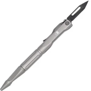 COBRATEC SCRIBE PEN KNIFE 1.5" - GRAY WITH POCKET CLIP