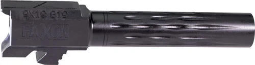 FAXON FITS GLOCK 19 BARREL 9MM - FLAME FLUTED NON THREADED BLK