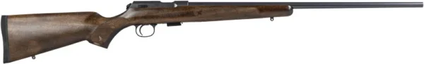 CZ 457 AMERICAN LH 22WMR - 24.5" BLUED BARREL WALNUT STK