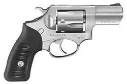 RUGER SP101 38SPEC+P 2.25" FS - STAINLESS BLACK RUBBER