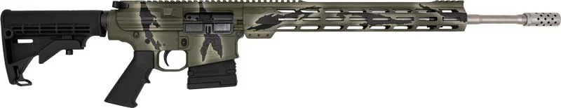 GLFA AR10 RIFLE 6.5CM 20" S/S - BBL 10-SHOT PURSUIT GREEN CAMO