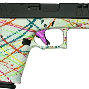 GLFA 19 STRIKER 9MM 4" 15 SHOT - BLK SLIDE SPLATTER WHITE FRAME