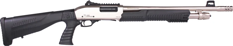 IVER JOHNSON PUMP 12GA 3" 18" - NICKEL QD PISTOL GRIP STOCK