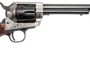 CIMARRON FRONTIER 357MAG PW FS - 7.5" ENGRAVED SILVER/BL WAL