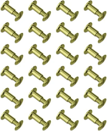 GROVTEC BRASS CHICAGO SCREWS - 24-PACK