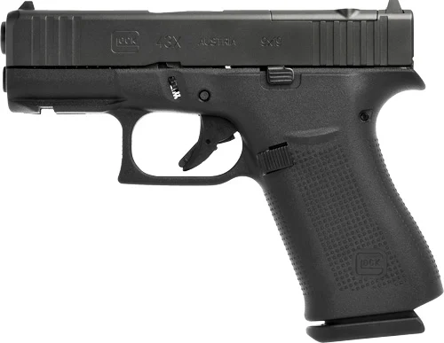 GLOCK 43X MOS 9MM LUGER FS 10 - SHOT BLACK FRONT RAILS