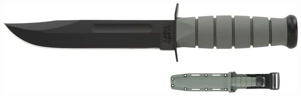 KA-BAR FIGHTING/UTILITY KNIFE - 7" W/PLASTIC SHEATH F-GREEN