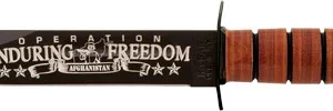 KA-BAR USMC OEF AFGHANISTAN - 7" W/LEATHER SHEATH USMC