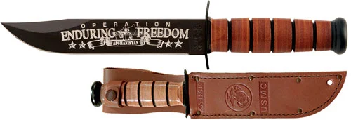 KA-BAR USMC OEF AFGHANISTAN - 7" W/LEATHER SHEATH USMC - Image 2