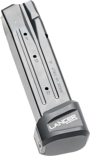 LANCER EXTENDED BASEPAD PLUS - 5RDS BLACK FOR SIG P320