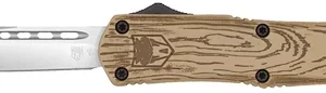 COBRATEC MEDIUM FS3 OTF 3" D2 - WOOD GRAIN CERAKOTE DROP POINT