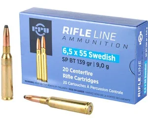 PPU 6.5X55 SWEDISH SP 139GR 20/200